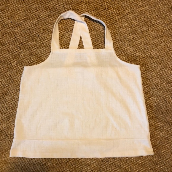 Madewell Apron Cross Back Tank Top in Ivory, Size XL - Picture 6 of 6